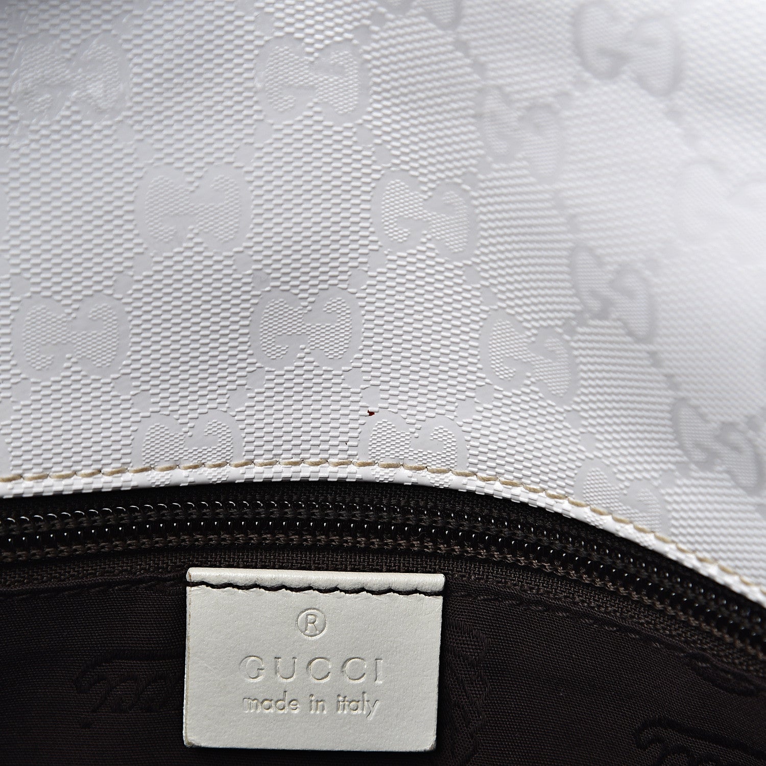 Gucci Imprime Monogram Medium Double Buckle Flap Messenger Bag White 8 of 16