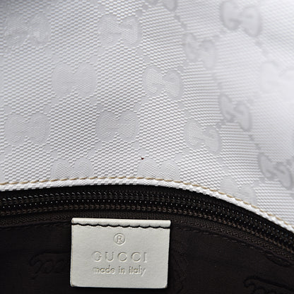 Gucci Imprime Monogram Medium Double Buckle Flap Messenger Bag White 8 of 16