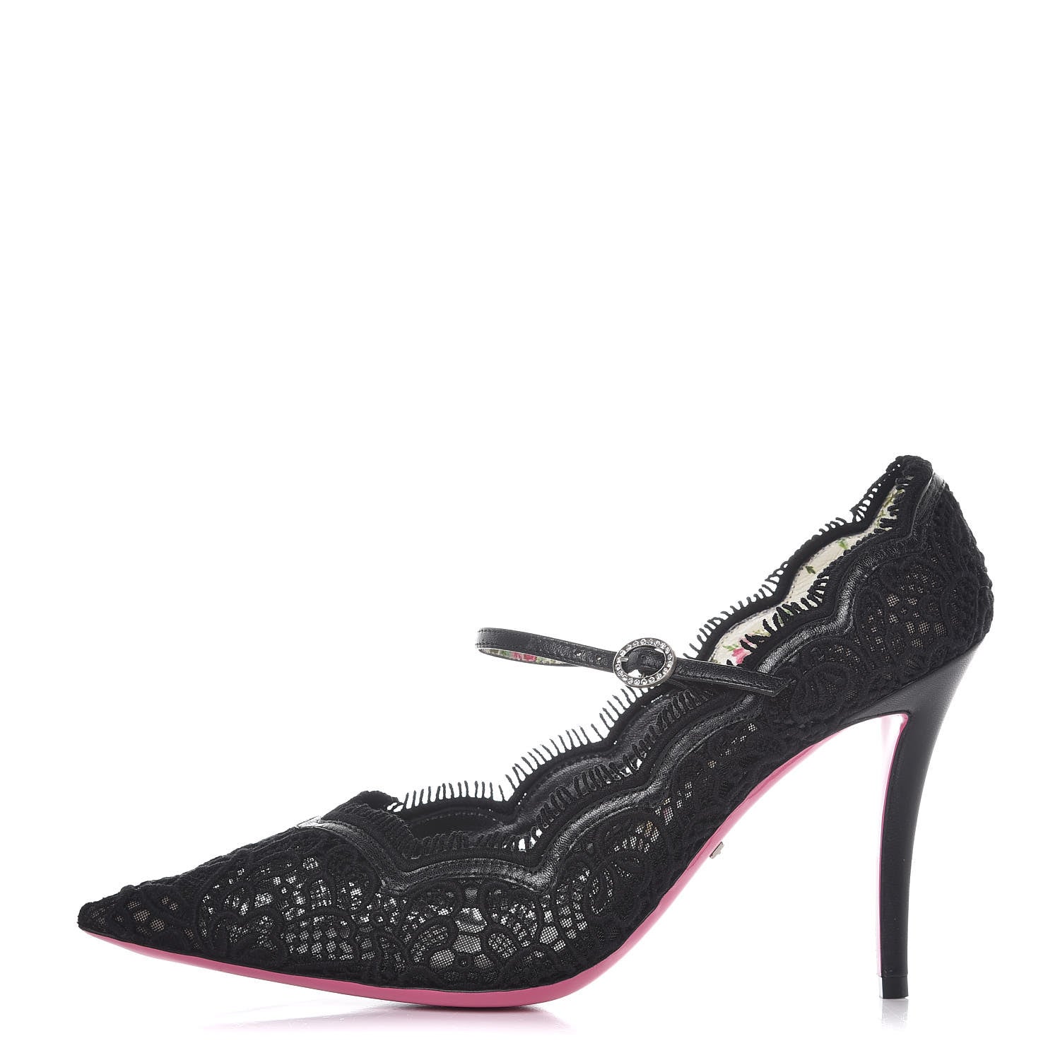 Gucci Lace Pizzo Venice Pumps 39 Black 1 of 7
