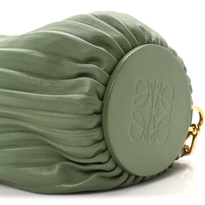 Loewe Lambskin Pleated Bracelet Pouch shoulder Bag Rosemary 10 of 10