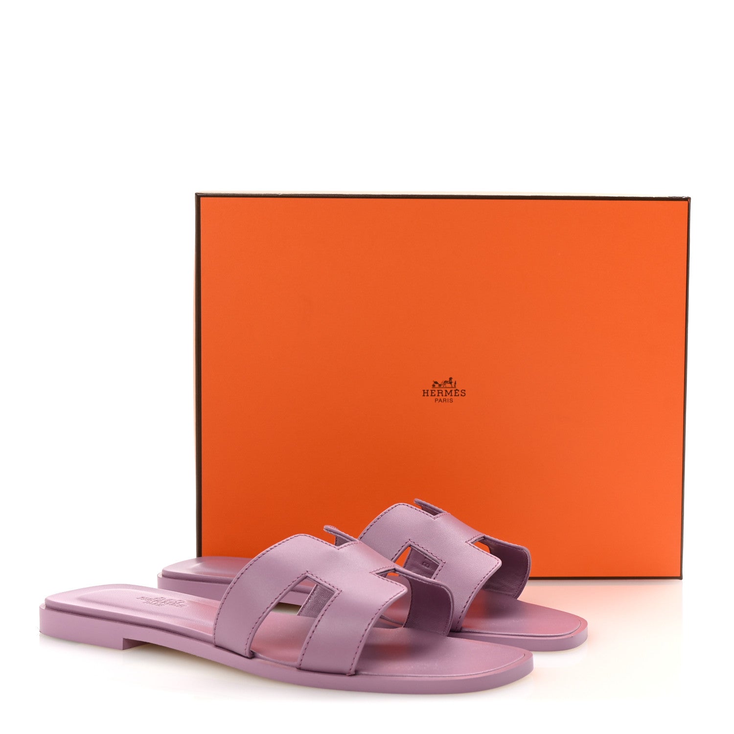 Hermes Calfskin Oran Sandals 38 Bruyère 10 of 10