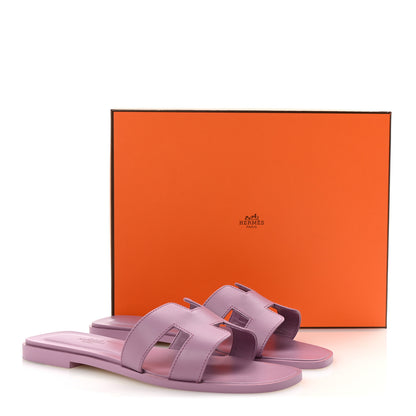 Hermes Calfskin Oran Sandals 38 Bruyère 10 of 10