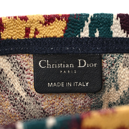 Christian Dior Canvas Embroidered Paisley D-Bubble Bucket Bag Blue Multicolor 6 of 11