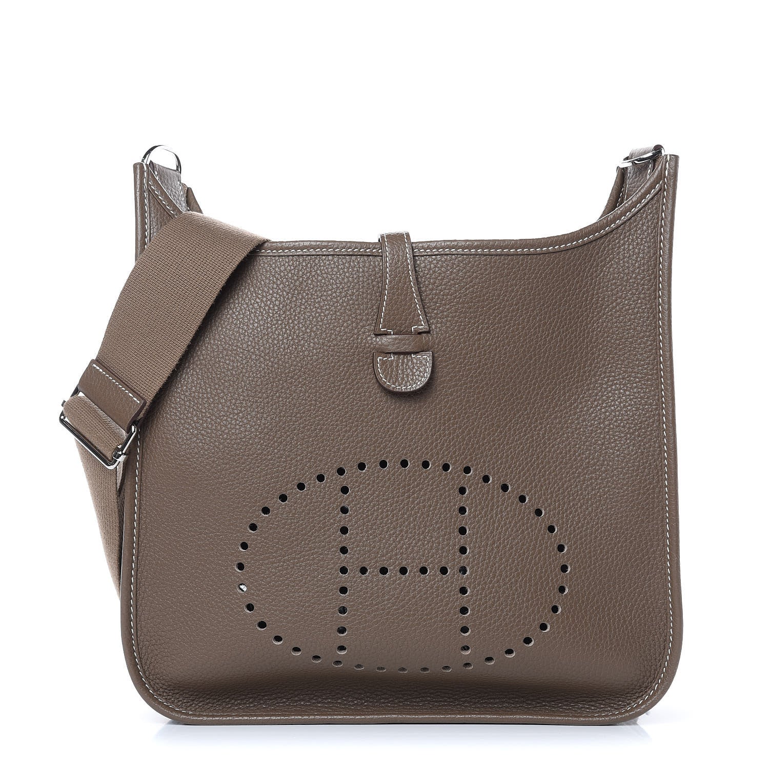 Hermes Taurillon Clemence Evelyne III PM Etoupe 1 of 10