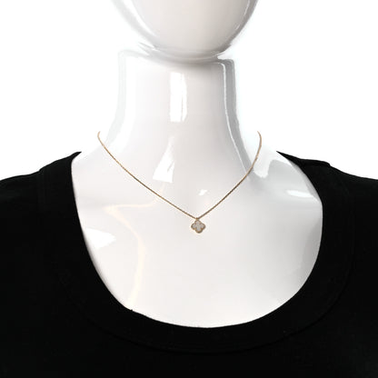 Van Cleef & Arpels 18K Yellow Gold Mother of Pearl Sweet Alhambra Pendant Necklace 3 of 6