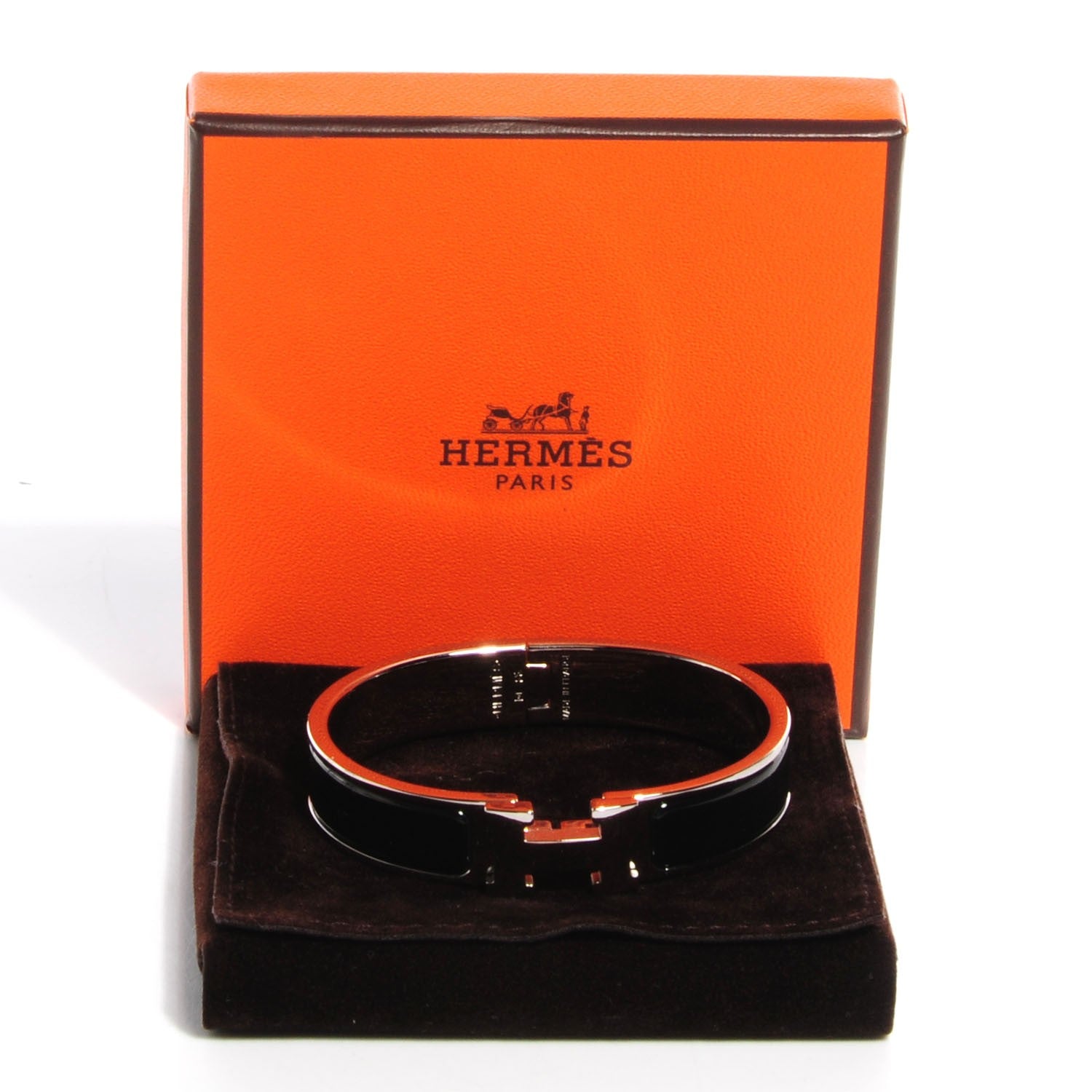 Hermes Enamel Narrow Clic Clac H Bracelet PM Black 5 of 5
