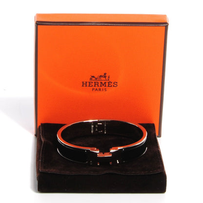 Hermes Enamel Narrow Clic Clac H Bracelet PM Black 5 of 5