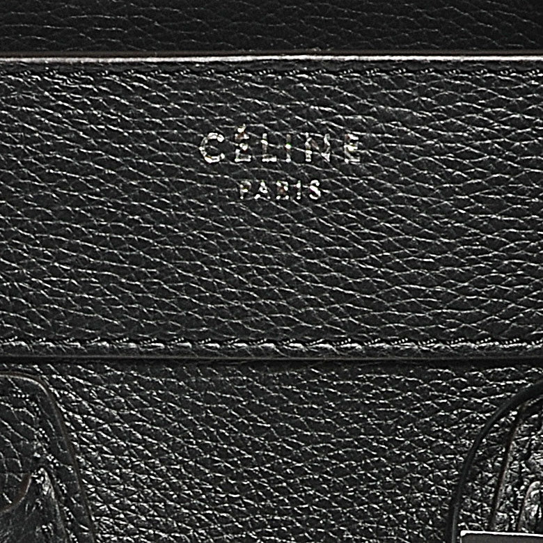 Celine Drummed Leather Micro Luggage Bag Black 8 of 8