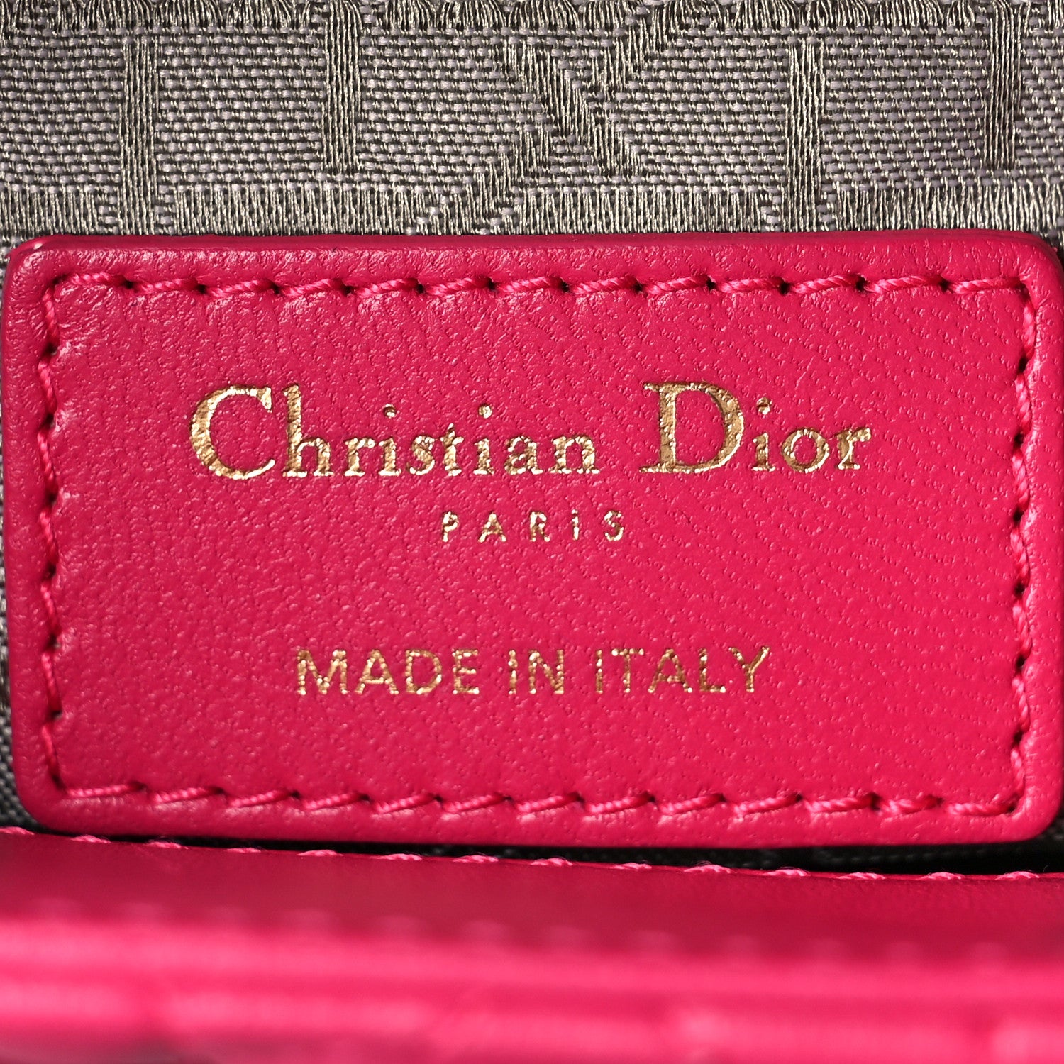 Christian Dior Lambskin Cannage Mini Lady Dior Fuchsia 6 of 8
