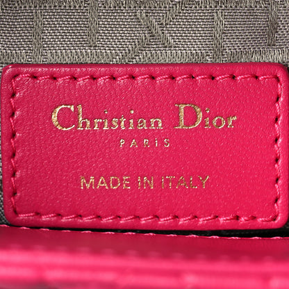 Christian Dior Lambskin Cannage Mini Lady Dior Fuchsia 6 of 8
