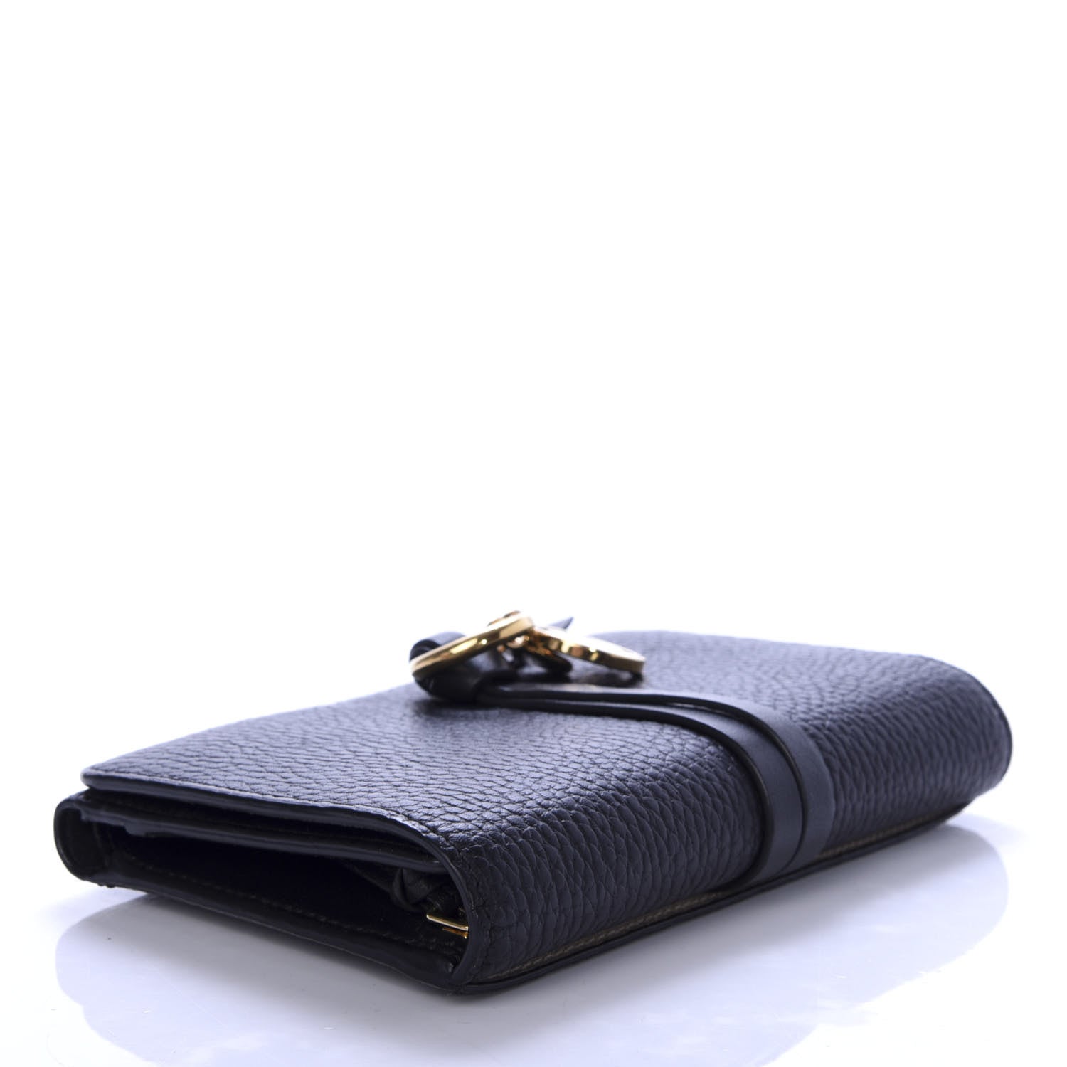 Chloe Grained Calfskin Alphabet Compact Wallet Black 3 of 9