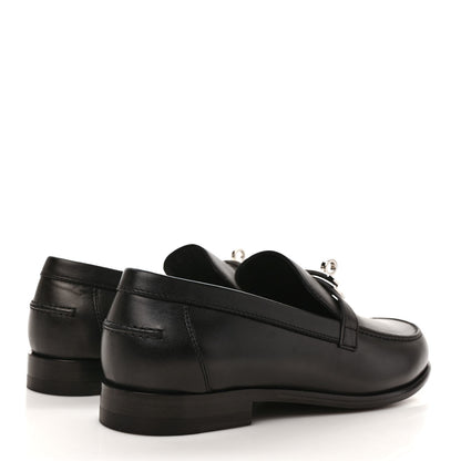 Hermes Calfskin Womens Destin Loafers 37 Black 4 of 9