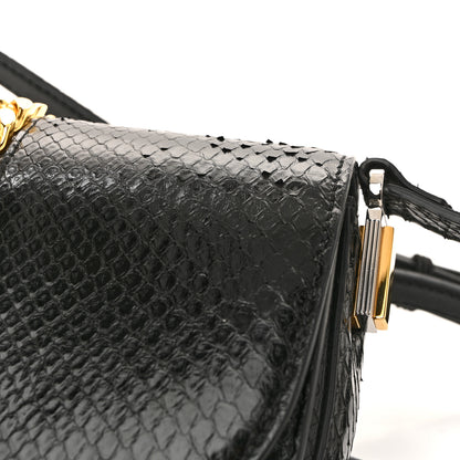 Gucci Snakeskin Mini Sylvie 1969 Messenger Bag Black 11 of 16