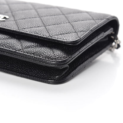 Chanel Caviar Quilted Wallet On Chain WOC Black 6 of 12