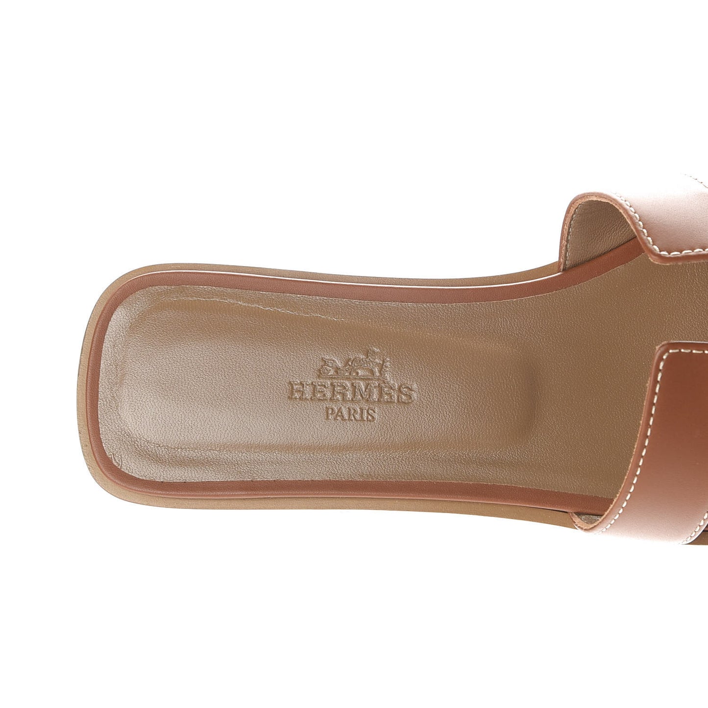 Box Calfskin Oran Sandals 36.5 Gold