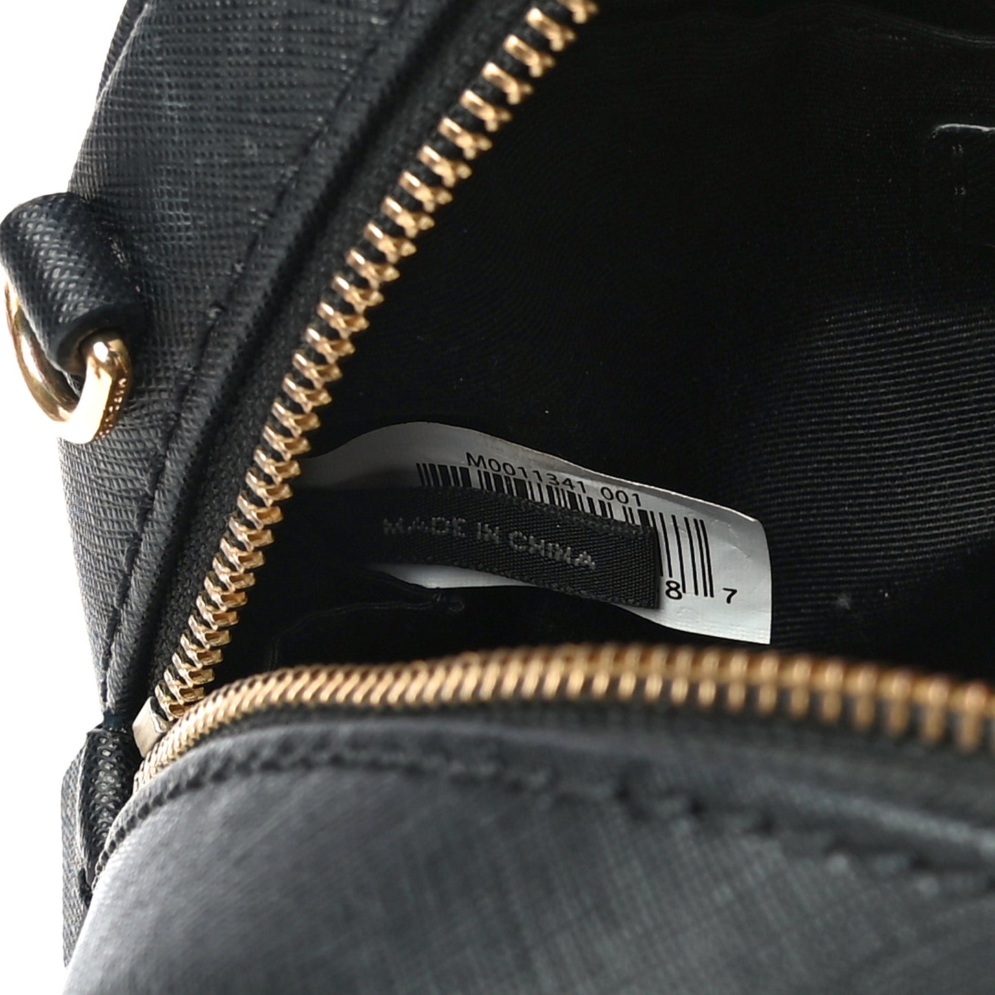 Saffiano Playback Boxed Dome Crossbody Black