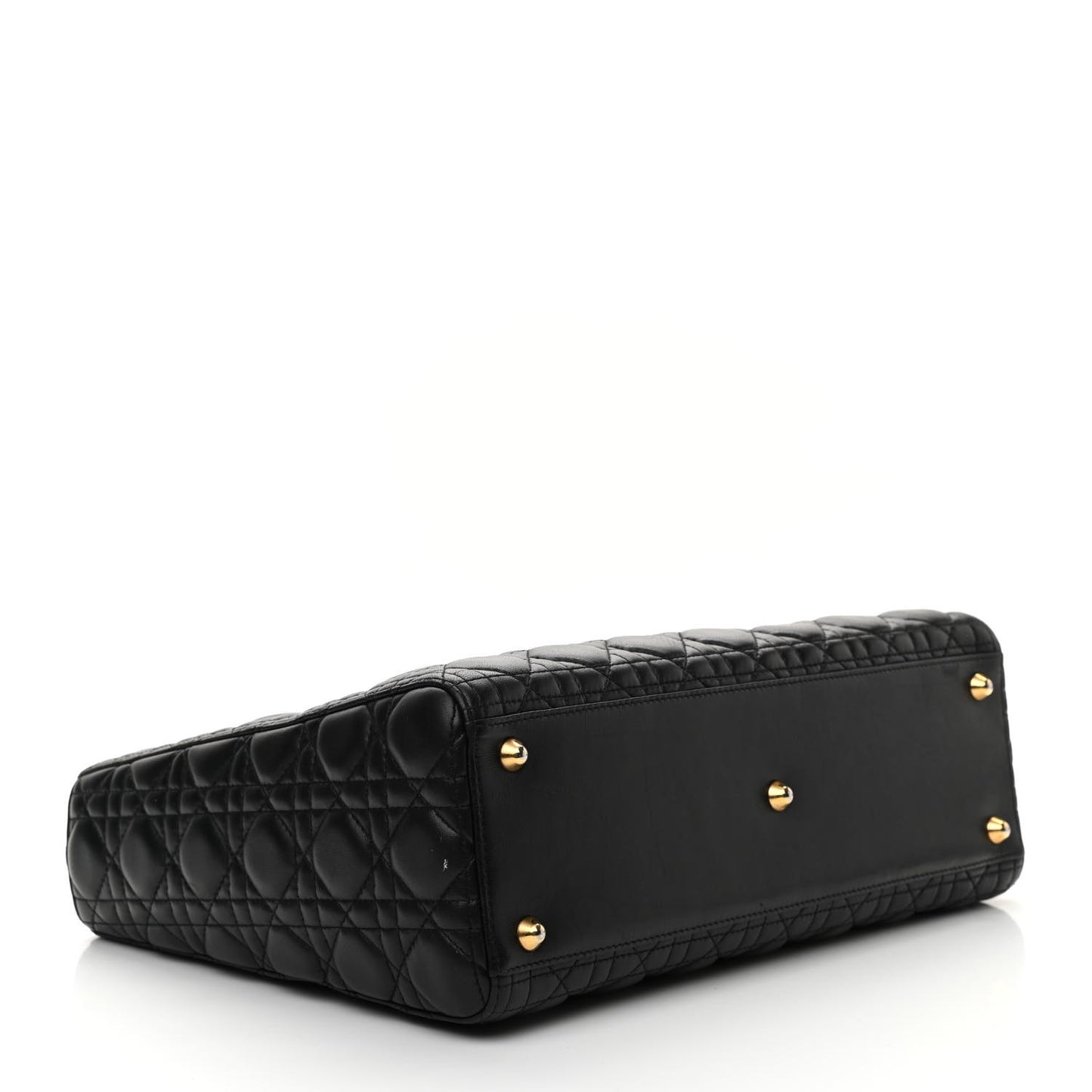 Lambskin Cannage Large Lady Dior Black