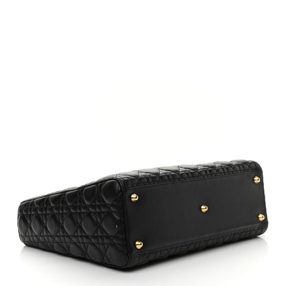 Christian Dior Lambskin Cannage Large Lady Dior Black 4 of 13
