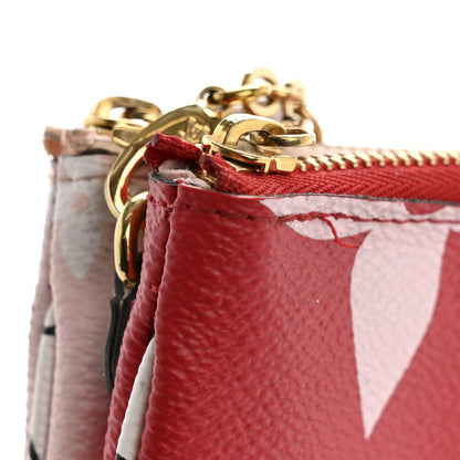 Louis Vuitton Monogram Giant Double Zip Pochette Rouge 12 of 14