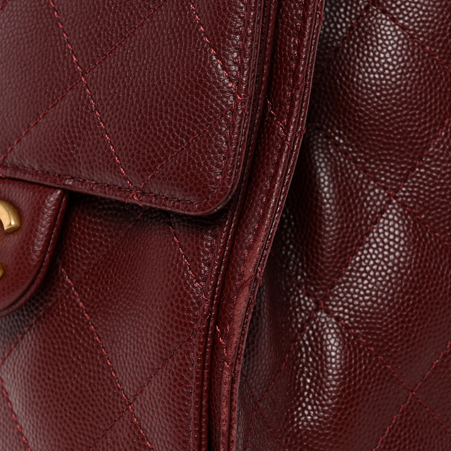 Caviar Quilted Small Chanel 25 Handbag Burgundy