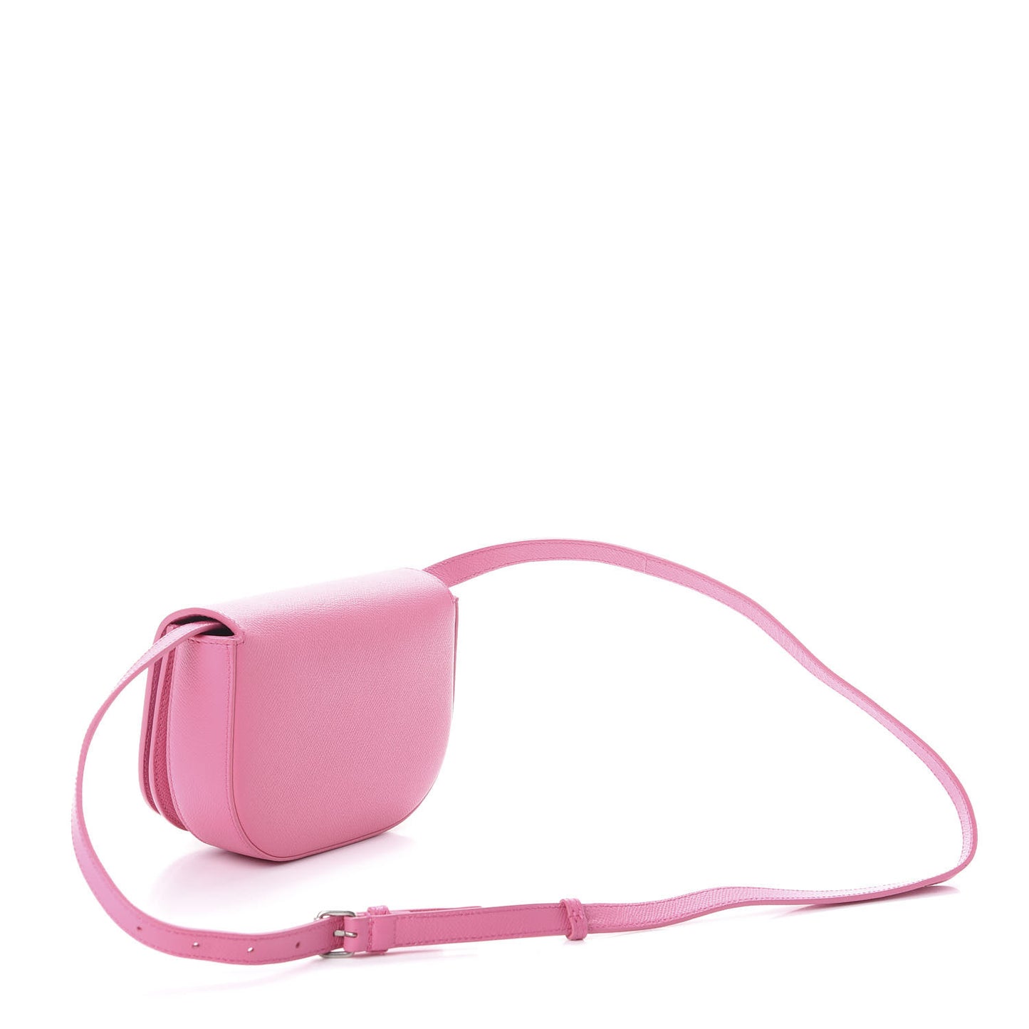 Signature Grained Calfskin Logo Print Ville Day Bag XS Rose Bubblegum Black