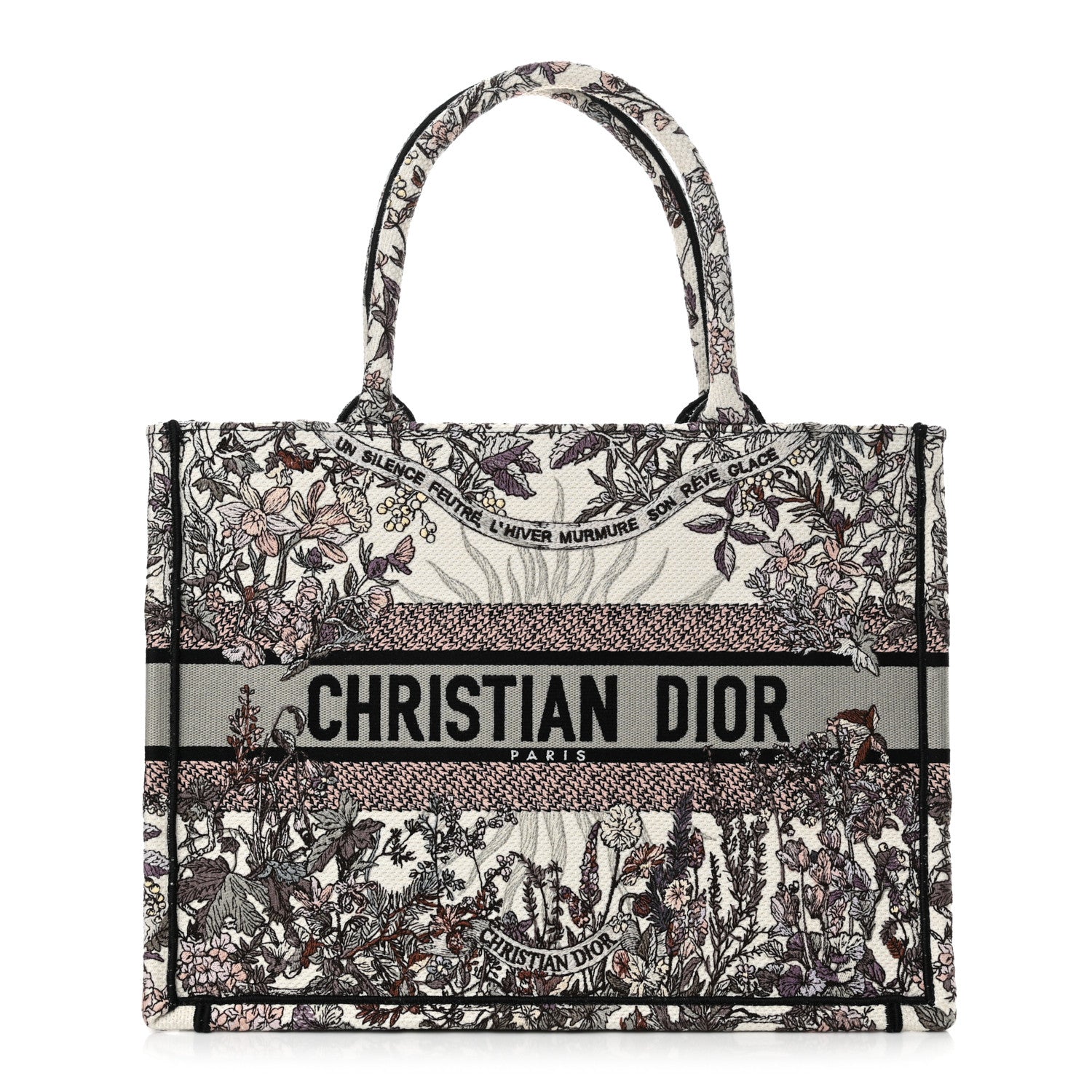 Christian Dior Canvas Embroidered Medium 4 Saisons Hiver Soleil Book Tote Multicolor 1 of 11