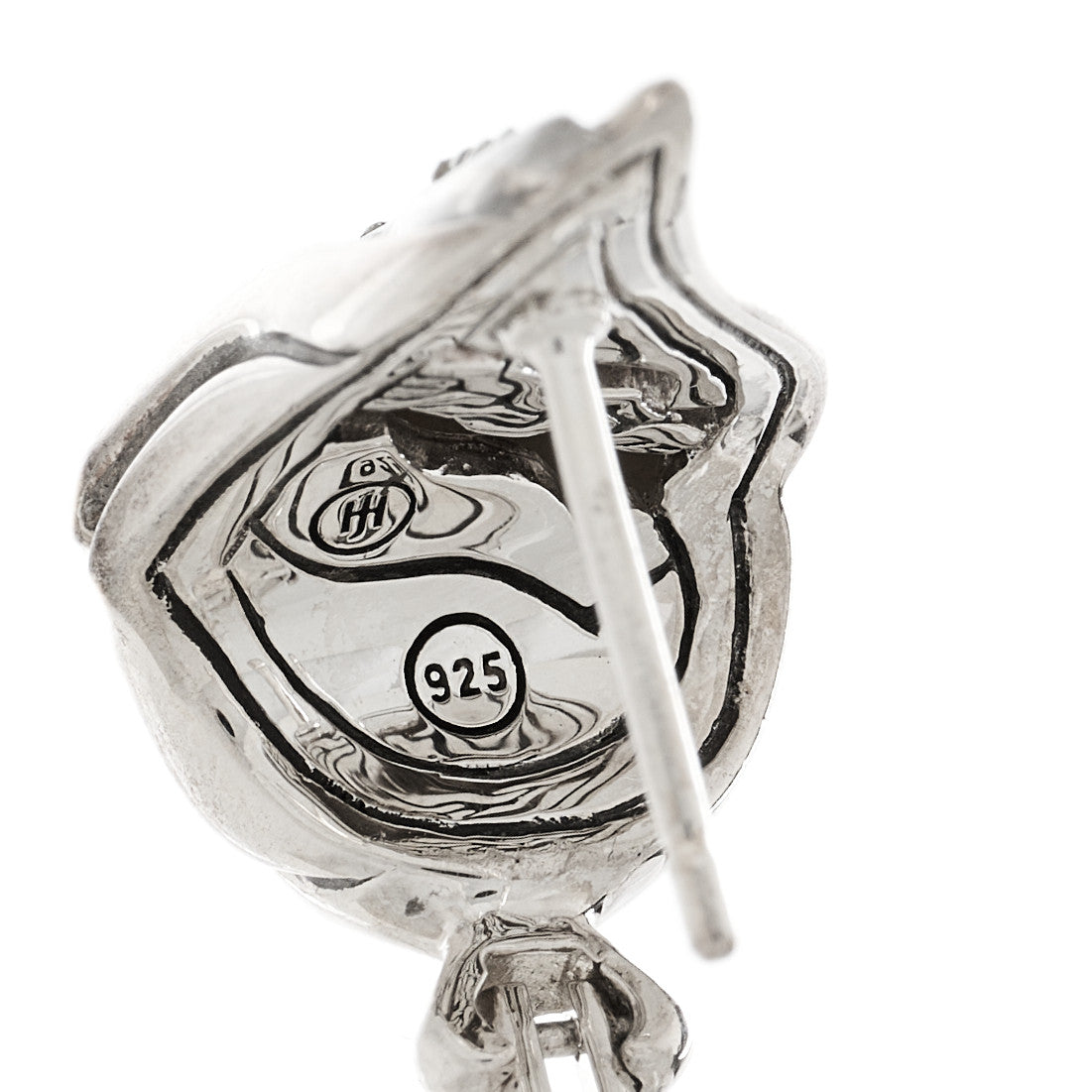 Sterling Silver Diamond Lahar Wing Stud Earrings