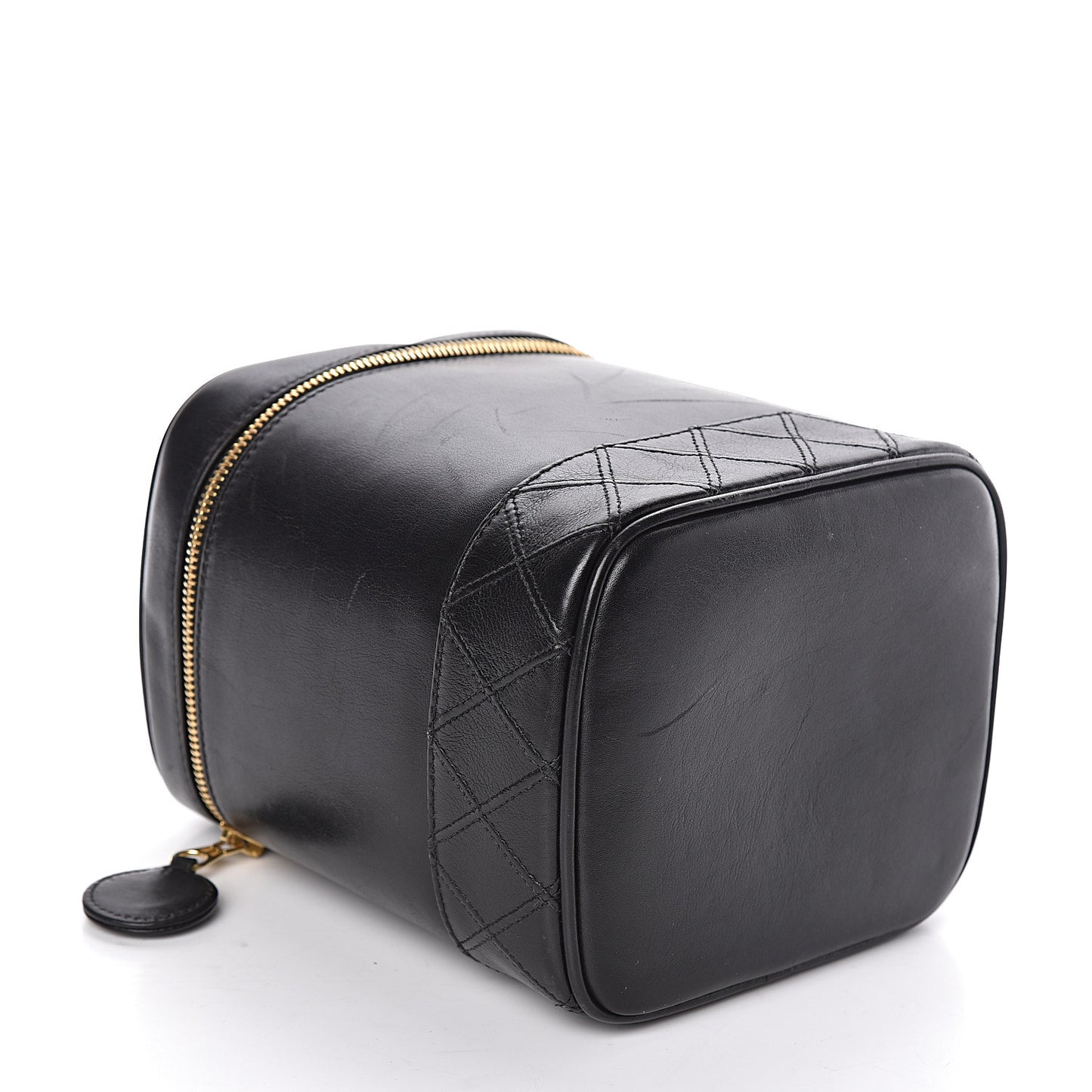 Lambskin Vanity Cosmetic Case Black