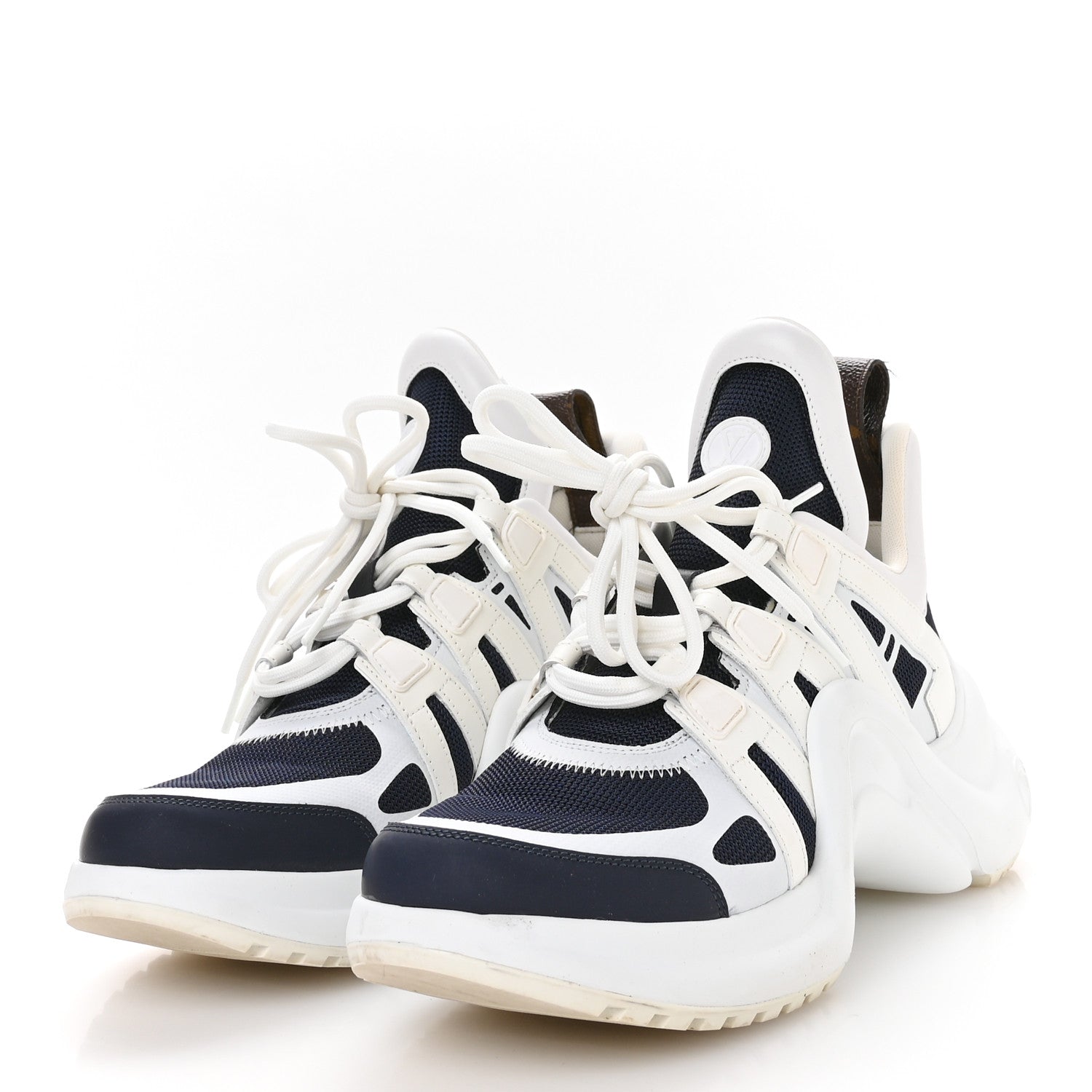Louis Vuitton Calfskin Technical Nylon LV Archlight Sneakers 39 Marine 3 of 9