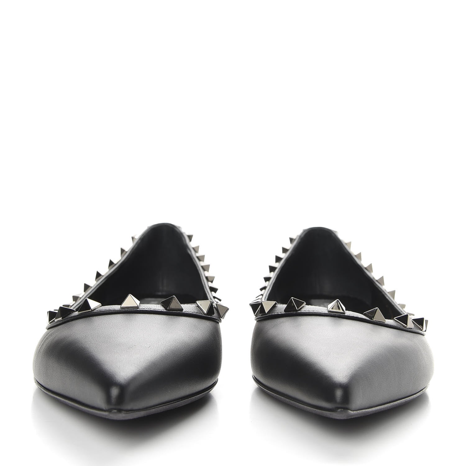 Valentino Garavani Nappa Rockstud Ballerina Flats 39.5 Black 2 of 10