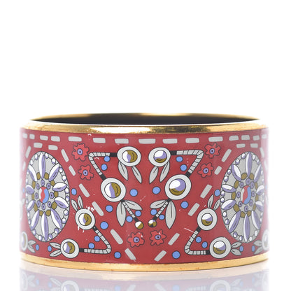 Hermes Enamel Printed Extra Wide Bracelet 62 3 of 8