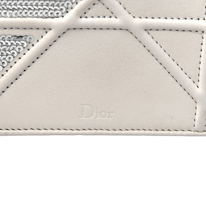 Christian Dior Lambskin Sequin Baby Diorama Flap Bag White 10 of 12