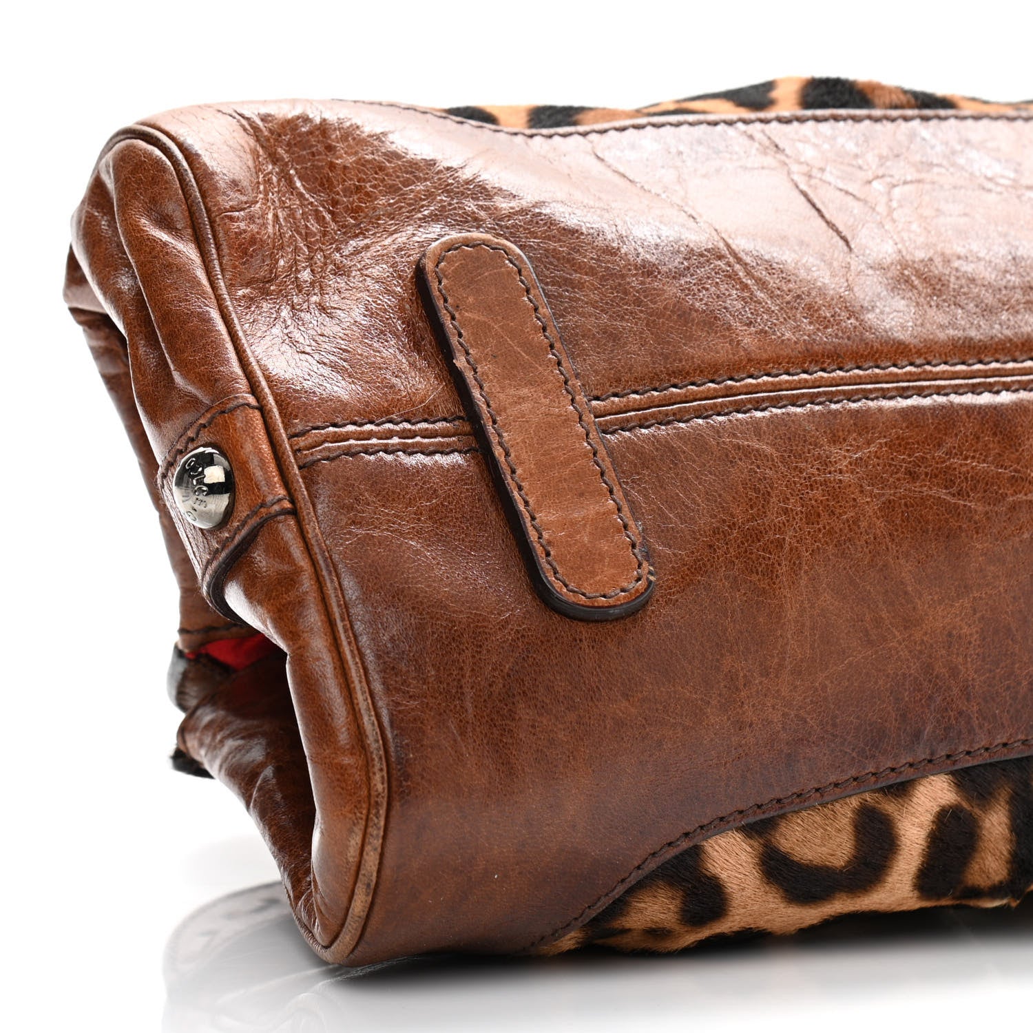 Dolce & Gabbana Calf Hair Leopard Print Miss Romantique Satchel Tan 9 of 13