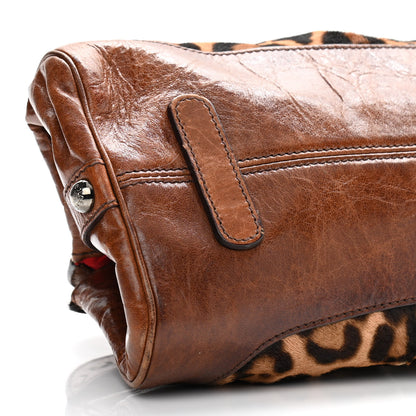 Dolce & Gabbana Calf Hair Leopard Print Miss Romantique Satchel Tan 9 of 13