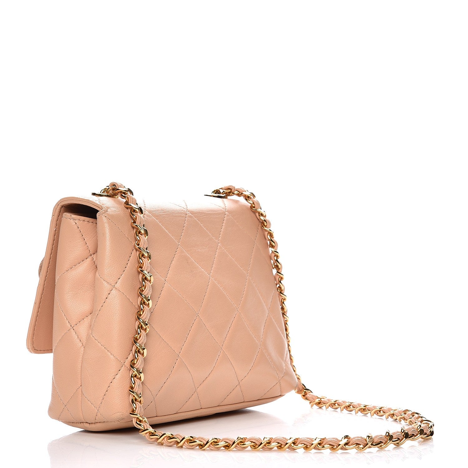 Chanel Lambskin Quilted Mini Camellia Flap Beige 3 of 12