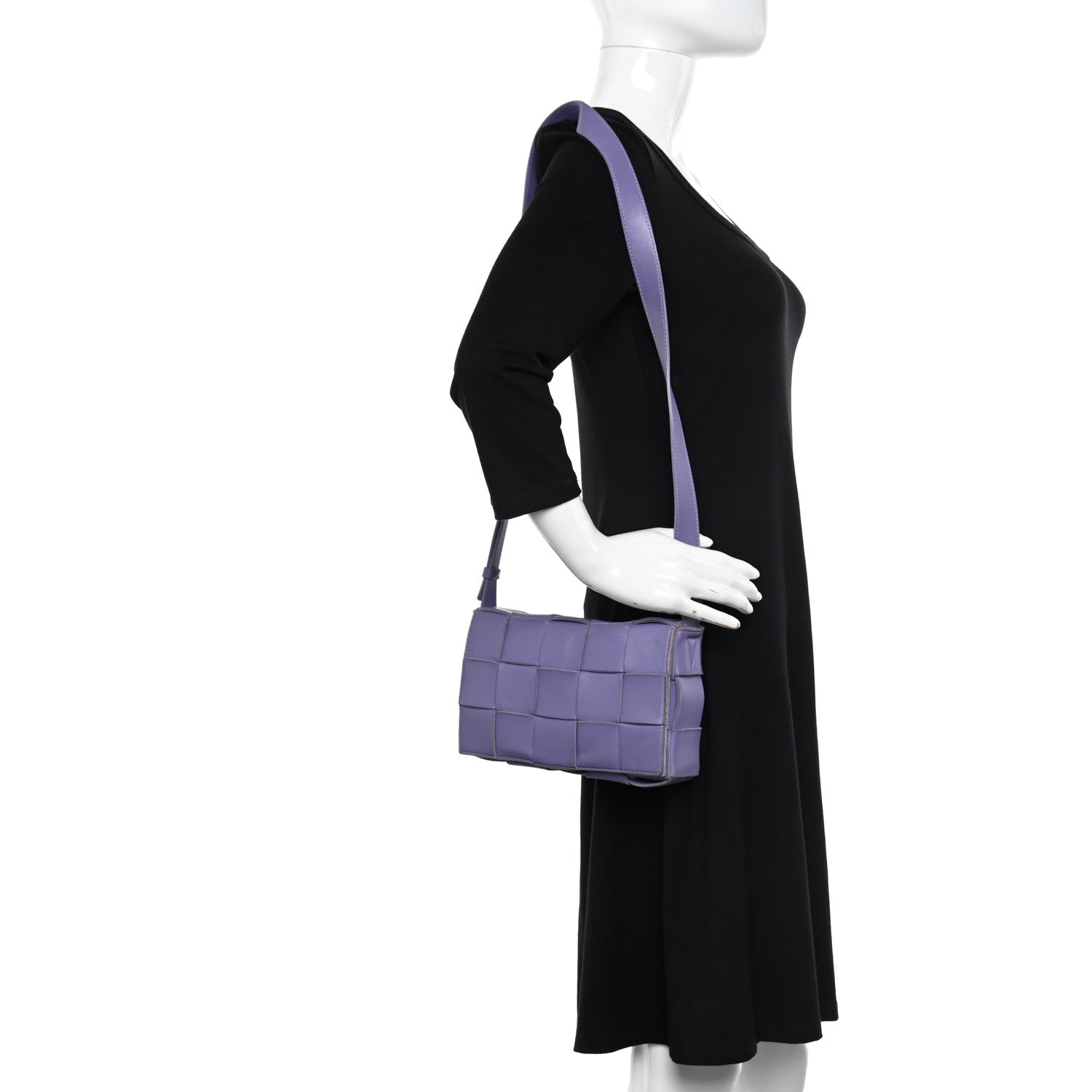 Bottega Veneta Lambskin Intreccio Cassette Crossbody Bag Wisteria 2 of 11