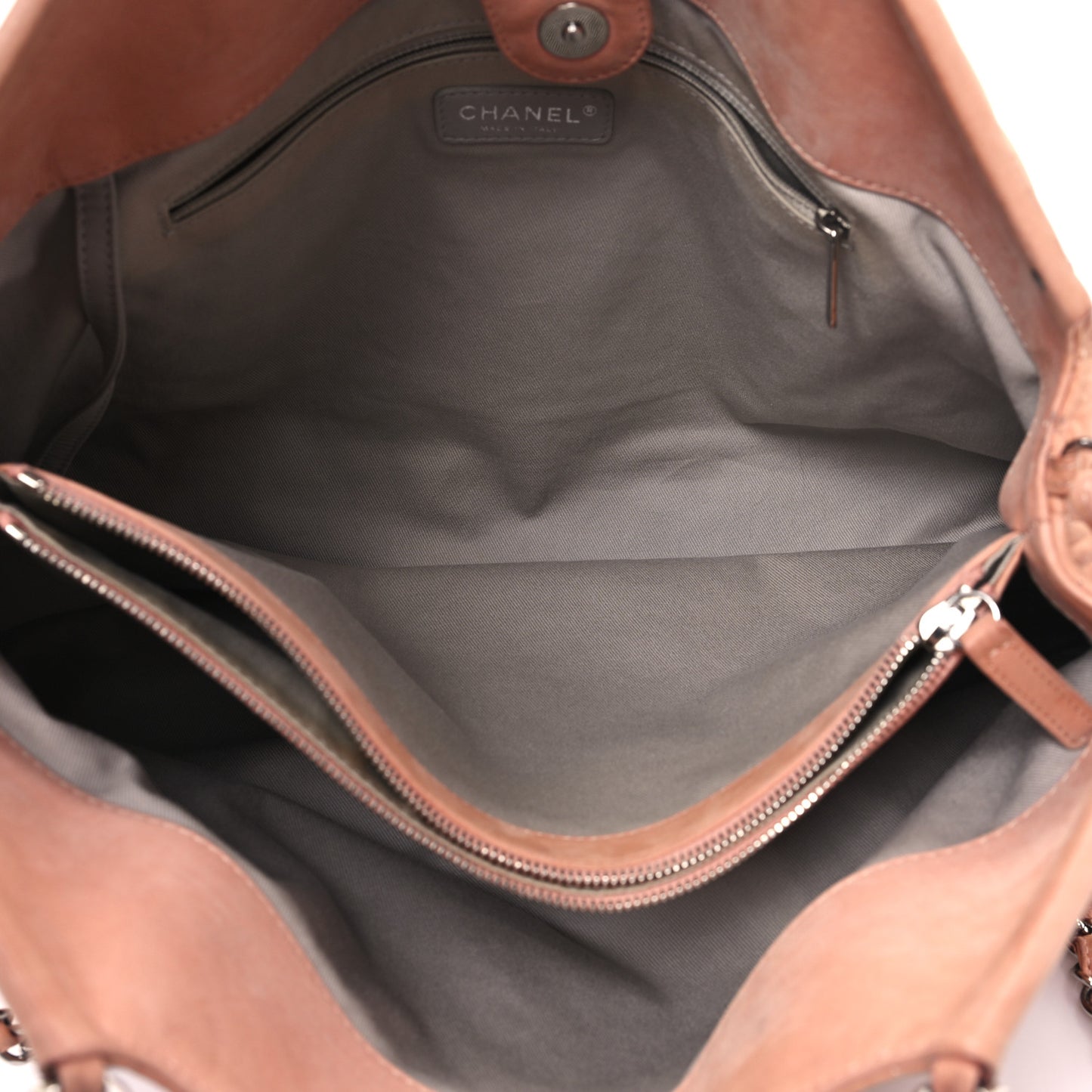 Iridescent Calfskin Large Sea Hit Tote Pink