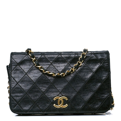 Chanel Lambskin Quilted Small Single Flap Black 1 of 6