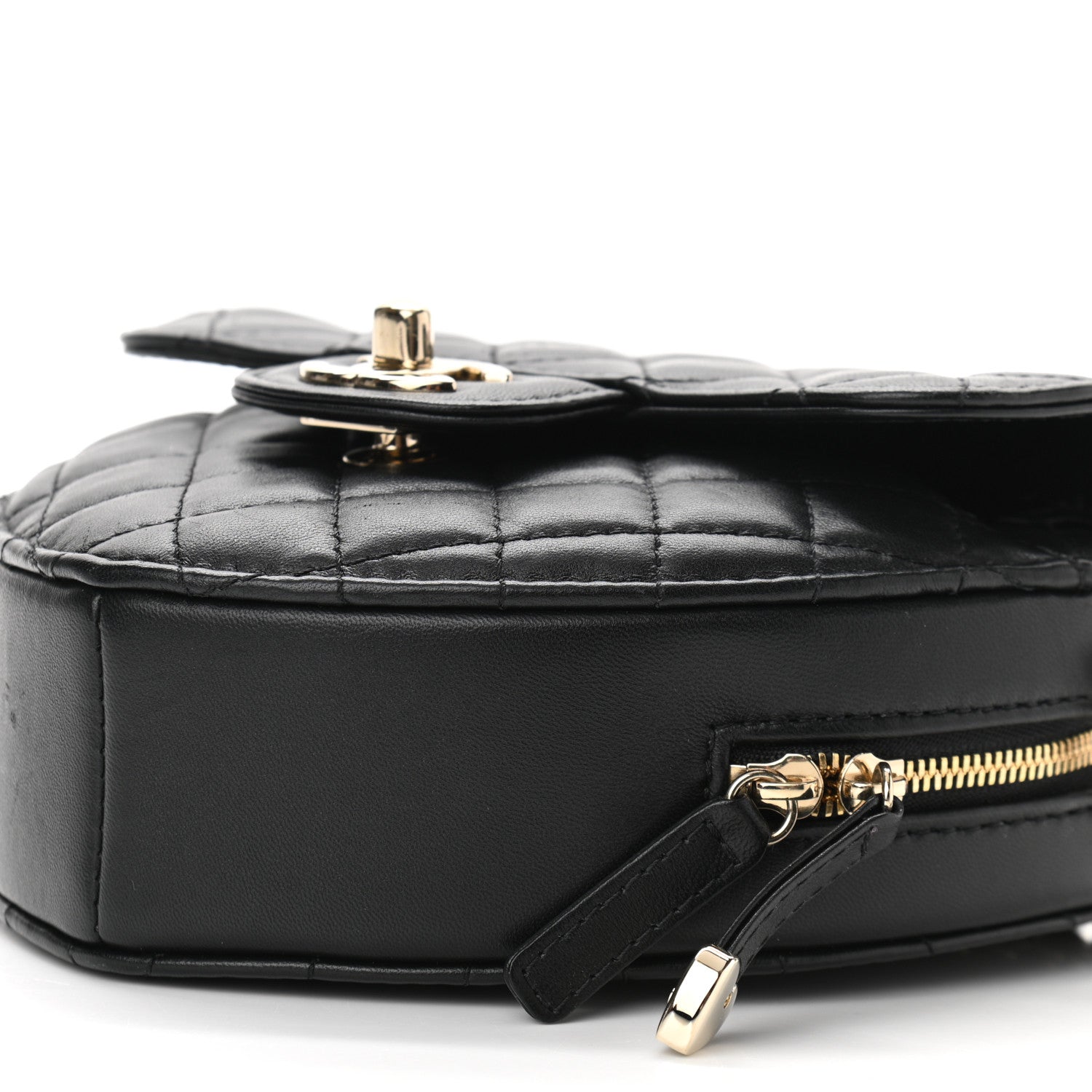 Chanel Lambskin Quilted CC In Love Heart Bag Black 8 of 9