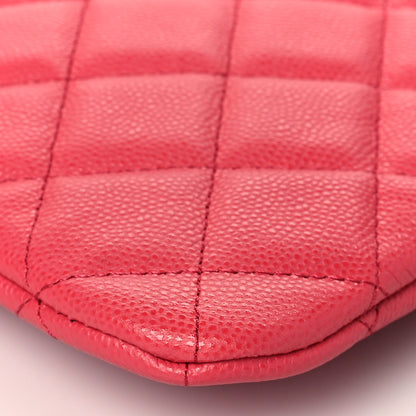 Chanel Caviar Quilted Medium Cosmetic Case Dark Pink 10 of 10