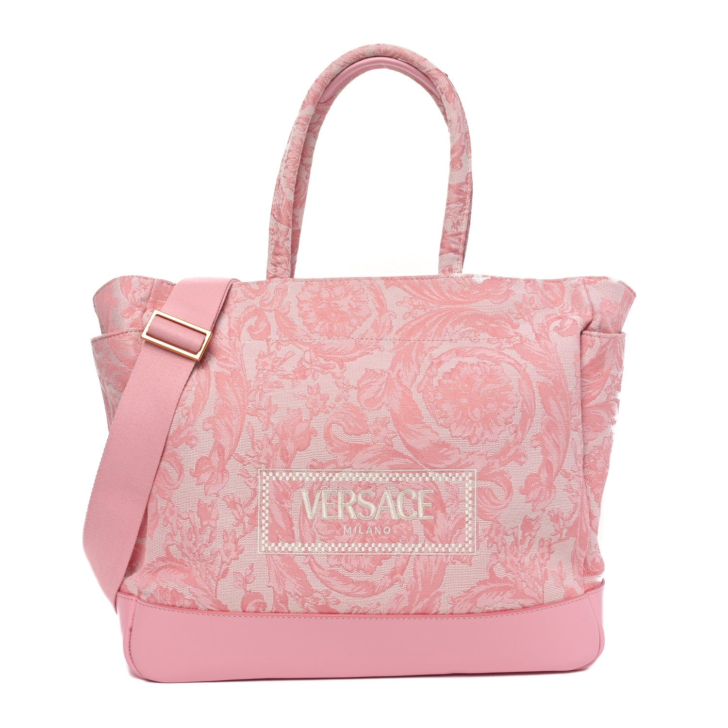 Versace Baroque Jacquard Athena Diaper Bag Pink 1 of 9