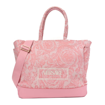 Versace Baroque Jacquard Athena Diaper Bag Pink 1 of 9