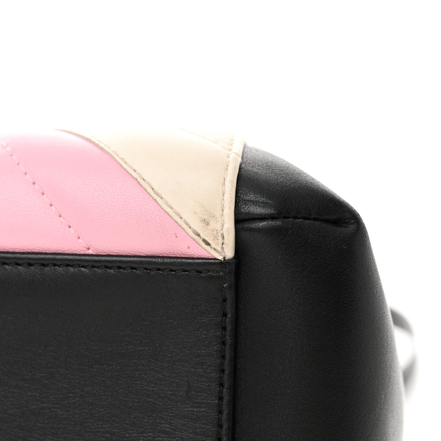 Calfskin Bamboo Trapuntata Queen Margaret Top Handle Bag Blue Agata Hibiscus Red Mystic White Sugar Pink