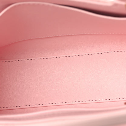Chanel Shiny Aged Calfskin Quilted Nano Kelly Shopper Light Pink 5 of 11
