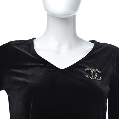 Chanel Lambskin Chain CC Brooch Black Gold 2 of 5