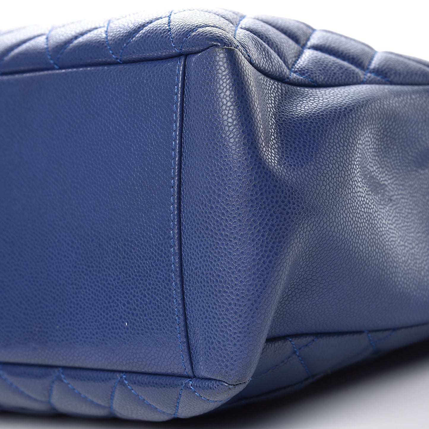 Caviar Quilted Grand Shopping Tote GST Dark Blue