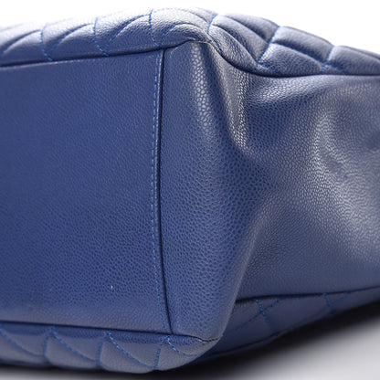 Chanel Caviar Quilted Grand Shopping Tote GST Dark Blue 9 of 12
