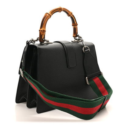 Gucci Dollar Calfskin Crystal Web Medium Dionysus Bamboo Top Handle Bag Black Black Diamond 3 of 11