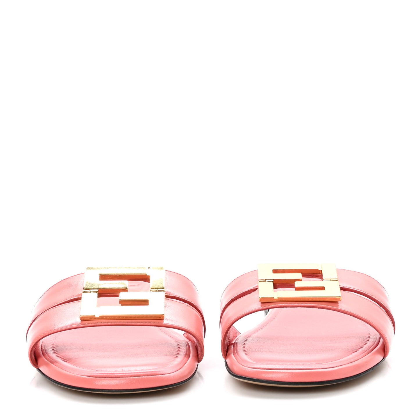 Vitello Cuoio FFold Slide Sandals 39 Pink