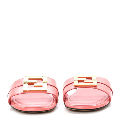 Fendi Vitello Cuoio FFold Slide Sandals 39 Pink 2 of 8